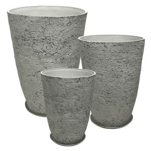 STONE POLYRESIN ΚΑΣΠΩ ΜΕ ΠΙΑΤΟ ΣΕΤ/6 ΓΚΡΙ ΦΘΑΡΜΕΝΟΣ ΒΡΑΧΟΣ - L:Φ51x71, M:Φ43x60, S:Φ35.5x49.5cmSTONE POLYRESIN ΚΑΣΠΩ ΜΕ ΠΙΑΤΟ ΣΕΤ/6 ΓΚΡΙ ΦΘΑΡΜΕΝΟΣ ΒΡΑΧΟΣ - L:Φ51x71, M:Φ43x60, S:Φ35.5x49.5cm
