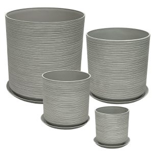 STONE POLYRESIN ΚΑΣΠΩ ΜΕ ΠΙΑΤΟ ΣΕΤ/8 ΓΚΡΙ ΠΑΛΙΟ ΠΗΛΙΝΟ - L:Φ43x43.5, M:Φ35x35, S:Φ28x28, XS:Φ21x21.8cmSTONE POLYRESIN ΚΑΣΠΩ ΜΕ ΠΙΑΤΟ ΣΕΤ/8 ΓΚΡΙ ΠΑΛΙΟ ΠΗΛΙΝΟ - L:Φ43x43.5, M:Φ35x35, S:Φ28x28, XS:Φ21x21.8cm
