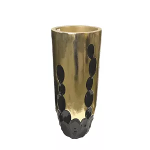 FIBERCLAY ΚΑΣΠΩ ΜΑΥΡΟ/ΧΡΥΣΟ ΚΥΚΛΙΚΑ ΚΟΙΛΩΜΑΤΑ ΣΤΡΟΓΓΥΛΟ ΜΕΓΑΛΟ - Φ36x90cm 1/ΚΙΒFIBERCLAY ΚΑΣΠΩ ΜΑΥΡΟ/ΧΡΥΣΟ ΚΥΚΛΙΚΑ ΚΟΙΛΩΜΑΤΑ ΣΤΡΟΓΓΥΛΟ ΜΕΓΑΛΟ - Φ36x90cm 1/ΚΙΒ