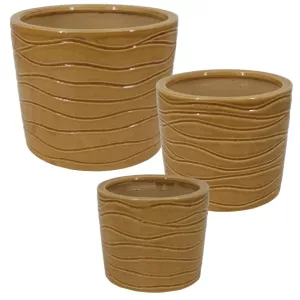 ΚΕΡΑΜΙΚΟ ΚΑΣΠΩ ΟΧΡΑ ΚΥΜΜΑΤΑ ΣΕΤ/3 L28x23, M21x18, S15x13cm 1/ΚΙΒΚΕΡΑΜΙΚΟ ΚΑΣΠΩ ΟΧΡΑ ΚΥΜΜΑΤΑ ΣΕΤ/3 L28x23, M21x18, S15x13cm 1/ΚΙΒ