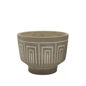 ΚΑΣΠΩ ΣΤΡΟΓΓΥΛΟ ΜΕ ΠΟΔΙ ΜΠΕΖ/ΛΕΥΚΟ ΜΕΓΑΛΟ ΕΛΛΗΝΙΚΟ ΜΟΤΙΒΟ Φ14.5x10.5cm 18/ΚΙΒΚΑΣΠΩ ΣΤΡΟΓΓΥΛΟ ΜΕ ΠΟΔΙ ΜΠΕΖ/ΛΕΥΚΟ ΜΕΓΑΛΟ ΕΛΛΗΝΙΚΟ ΜΟΤΙΒΟ Φ14.5x10.5cm 18/ΚΙΒ