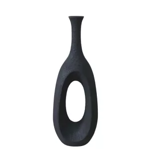 FIBERGLASS ΒΑΖΟ ΜΑΥΡΟ ΠΑΓΟΥ ΜΕ ΤΡΥΠΑ - 23x32x91cm 1/ΚΙΒFIBERGLASS ΒΑΖΟ ΜΑΥΡΟ ΠΑΓΟΥ ΜΕ ΤΡΥΠΑ - 23x32x91cm 1/ΚΙΒ