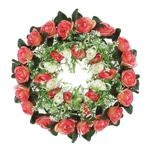 ΣΤΕΦΑΝΙ ΕΚΡΟΥ/ΡΟΖ ΤΡΙΑΝΤΑΦΥΛΛΑ Φ45cm 1/16KIBΣΤΕΦΑΝΙ ΕΚΡΟΥ/ΡΟΖ ΤΡΙΑΝΤΑΦΥΛΛΑ Φ45cm 1/16KIB
